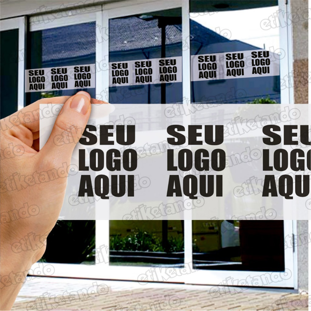 ✅ Faixa Adesiva 🌟 Logo Impresso no Jateado ou Vinil Padrão 🪟 Anti Trombada em Vidros ⚠️ Não é Vazado em Oferta na Shopee