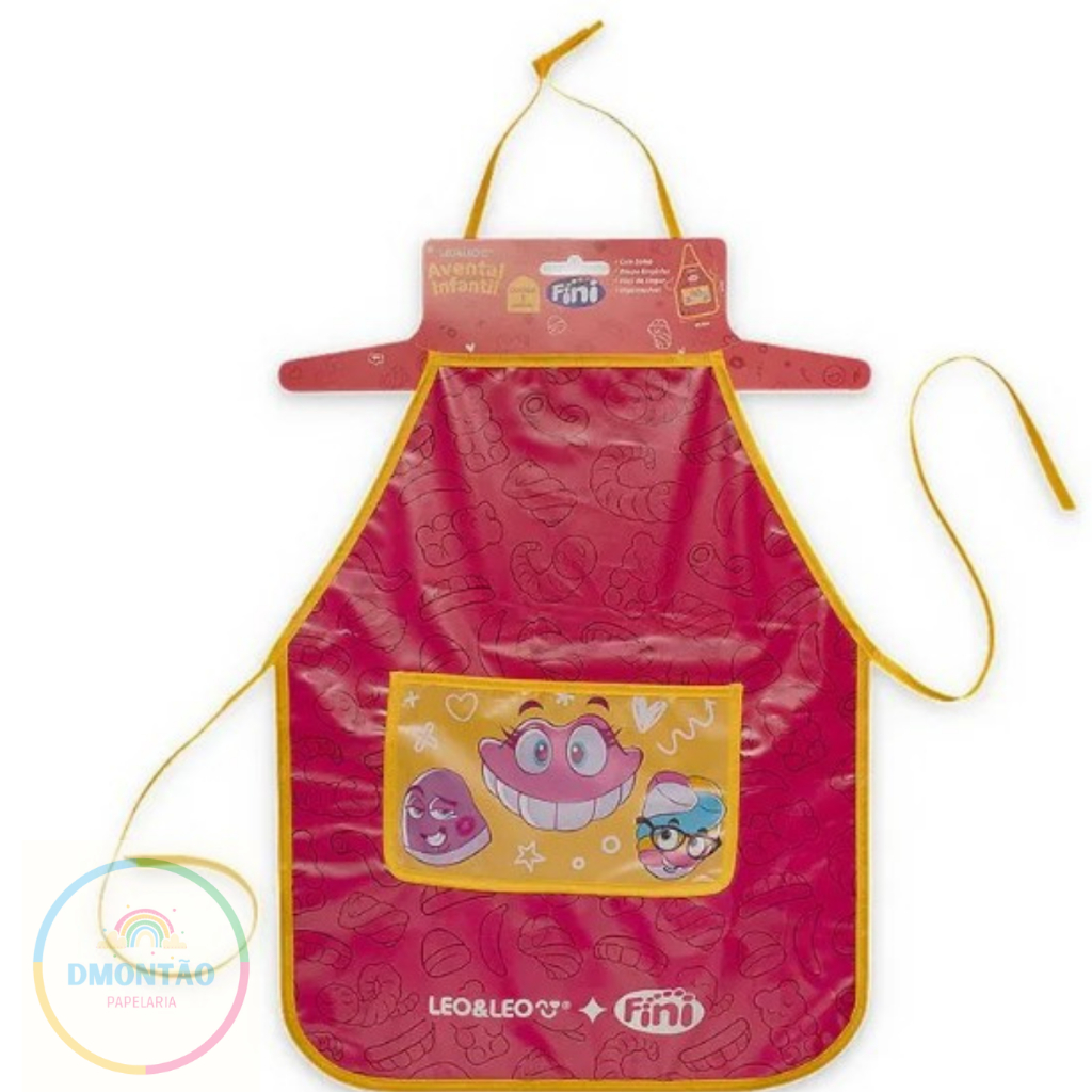 Avental Infantil C/ Bolso Fini - Cabide C/1 Und Leo&Leo em Oferta na Shopee