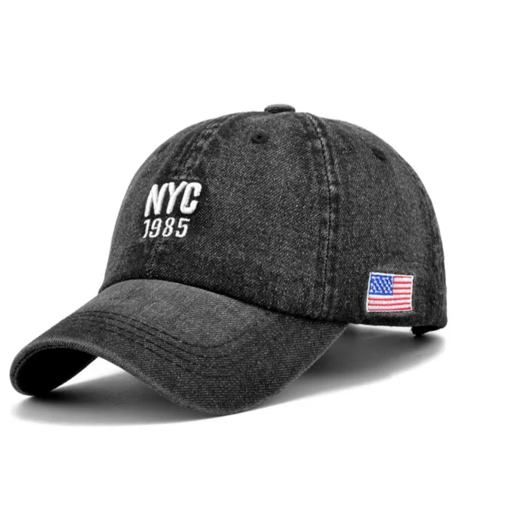 Boné Ny New York De Aba Curva Yankees Trucker Bordado Todas As Cores Preto Unico