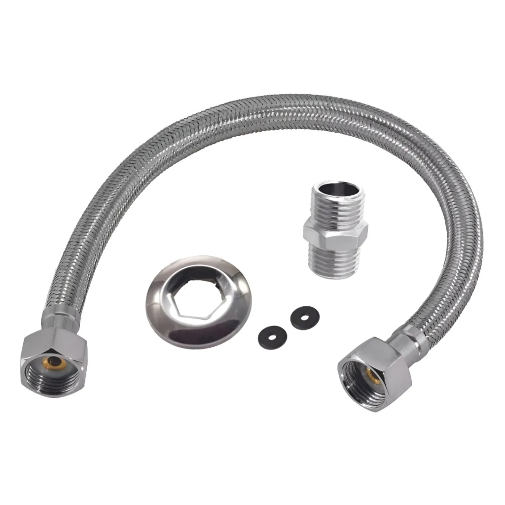 Engate Flexivel RABICHO Mangueira Trançado Aço Inox 40cm/ 60cm Quente Fria femea femea