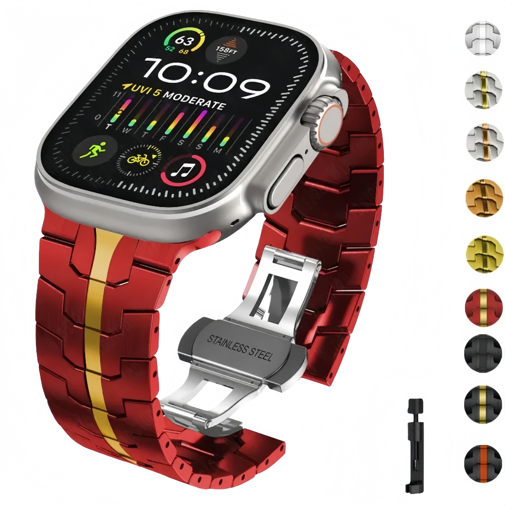 Aço inoxidável Pulseira+Mudar Para Ultra 49mm Case Kit Para Apple Watch 38mm 44m