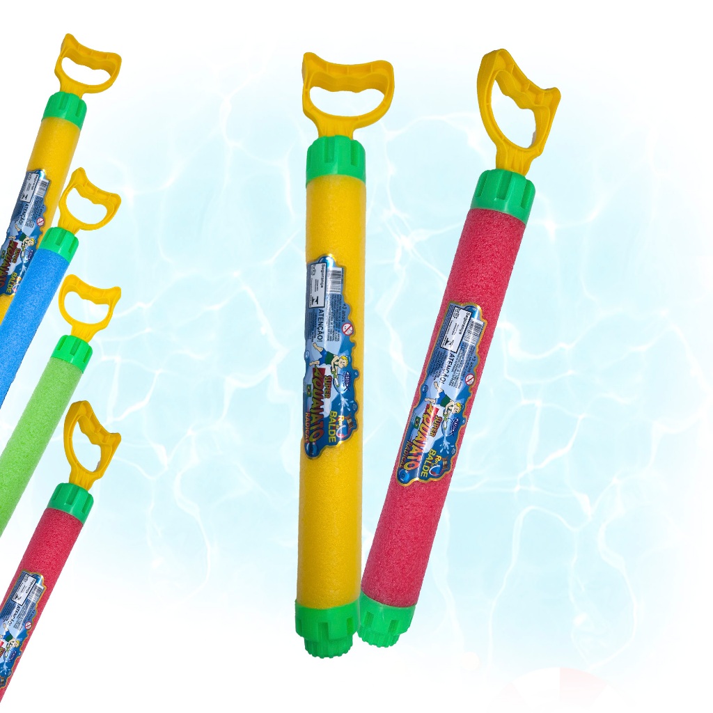 Kit 2 Lança Água Atira Jato Brinquedo Infantil Praia Piscina Espirrar Água Crianças Menino e Menina