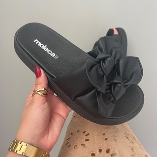 Lançamento Moleca Papete Feminina 2 Laços Sandália Original Estilosa