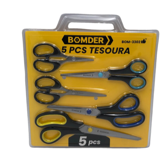 Kit Tesouras 5 Peças - Bomvink - Bom-3302