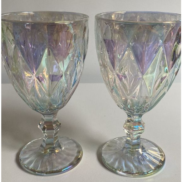 Jogo 6 Taças Diamond Bico De Jaca cor Furta Rainbow Vinho 340ml taça abacaxi água vinho suco