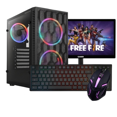 Computador Gamer Intel Core I7 3770, RX 580 8GB, 16GB Memória RAM, SSD 480GB + Monitor 19