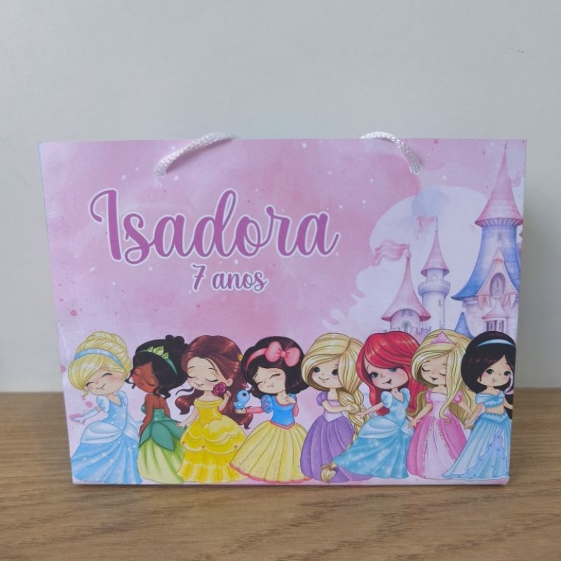 Sacolinha Personalizada Princesas Cute- Pegue e Monte