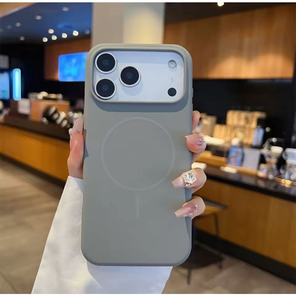 Nova Capa Case De Silicone Fosco iPhone 16,16PRO,16E,17,AIR,17PRO Anti Impressão Digital Traseira Suporte Magsafe em Oferta na Shopee