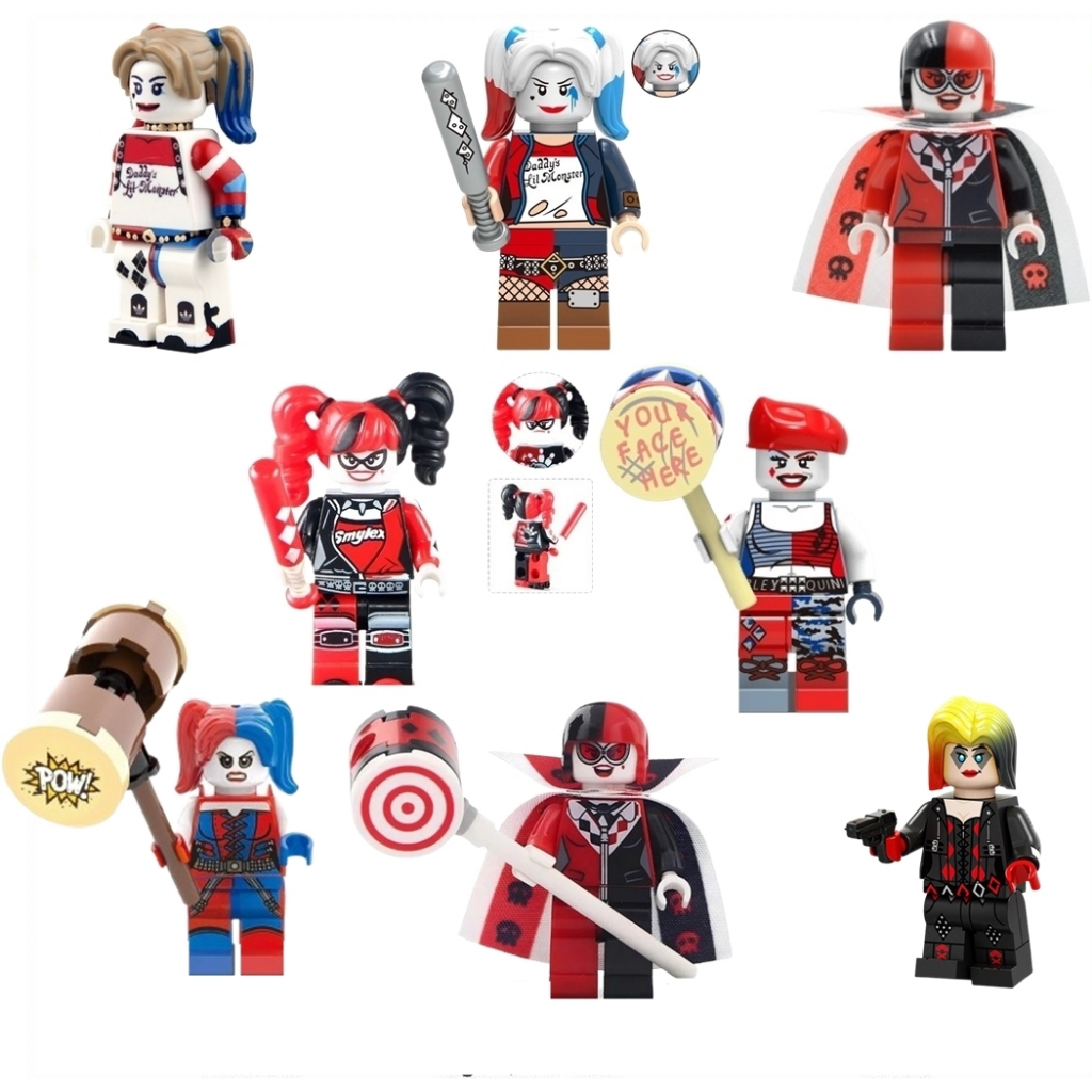 Doutora harley quinzel Arlequina minifigure Boneco coringa Joker Margot Robbie Batman Quadrinhos