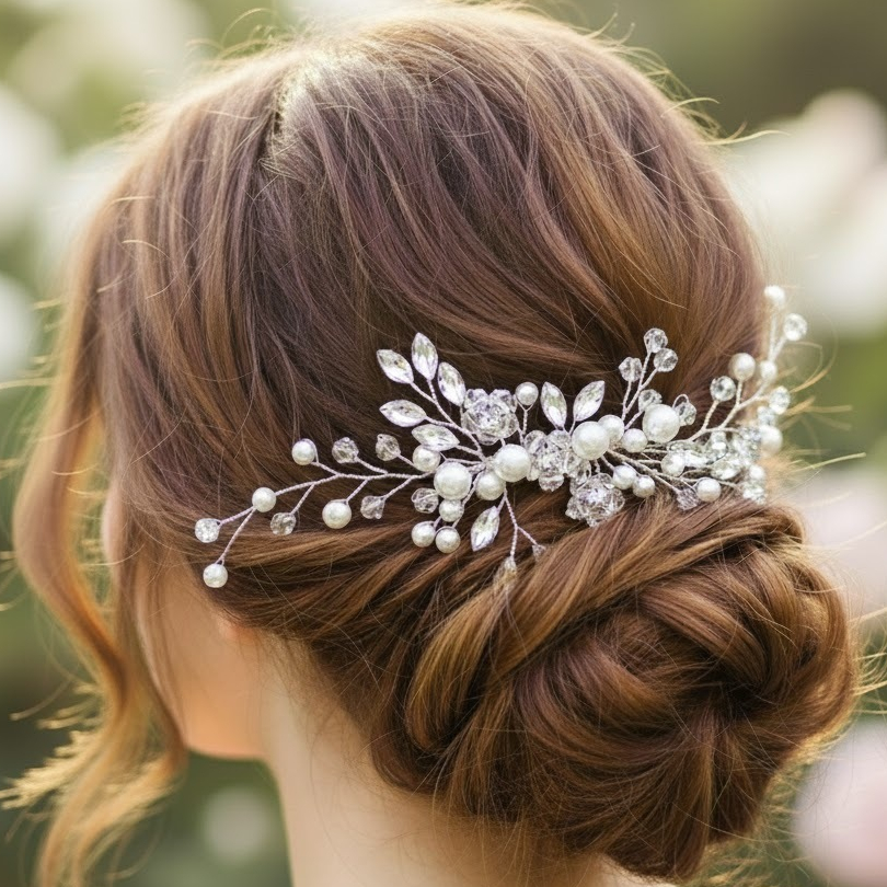 Grinalda Casamento Pente Arranjo Tiara Enfeite Cabelo  Festa Formatura Noiva Madrinhas em Oferta na Shopee