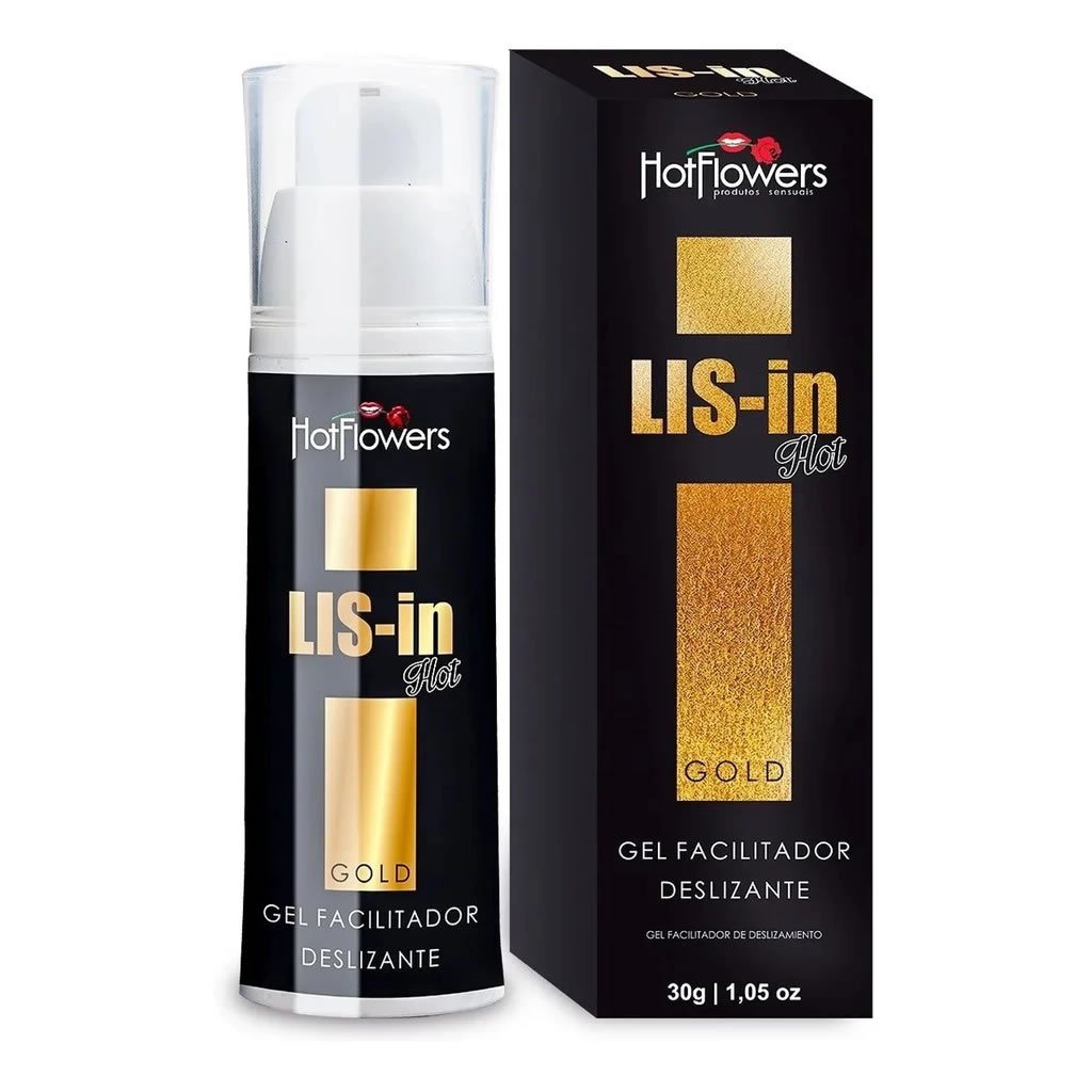 Lis-In Gold Gel Lubrificante HotFlowers 30g - SEX SHOP Produtos