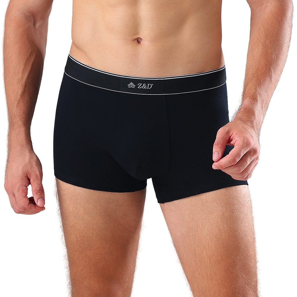 Z&D Lingerie Kit3 Cuecas Masculino Boxer Adulto Lisa Tecido Em Algodão JK677