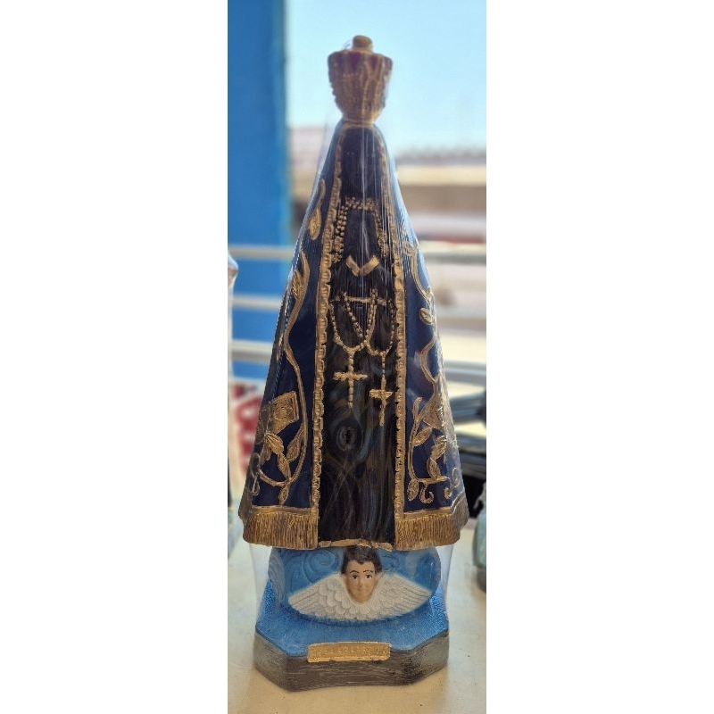Imagem Nossa Senhora Aparecida em Gesso 60cm - Pintura Artesanal, Padroeira do Brasil, Artigo Religioso Católico