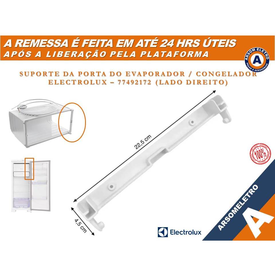 Suporte Porta Congelador Electrolux Re31 Rde30 Re28 ORIGINAL -  77492172