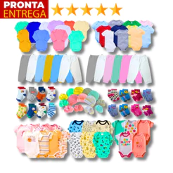 Kit 30 Peças Conjunto Enxoval Bebê Roupa Calça Body Recem Nascido Atacado