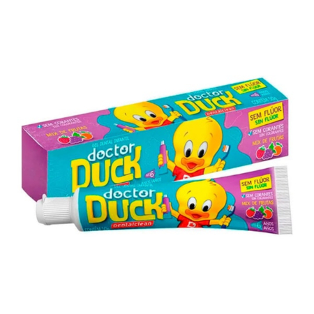Gel Dental Doctor Duck sem Fluor Mix de Frutas 0a5 Anos 50g