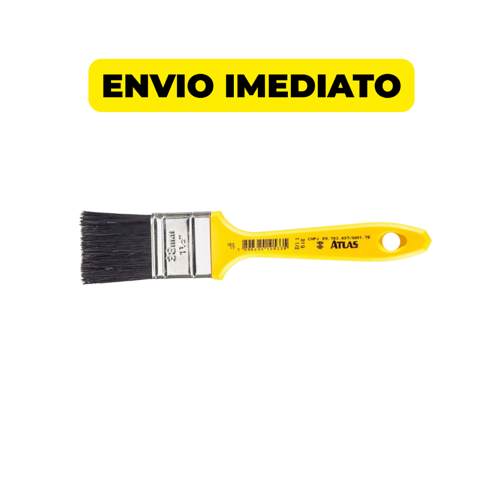 Trincha Pincel Atlas 319 Profissional 1.1/2" Para Tinta Esmalte Verniz
