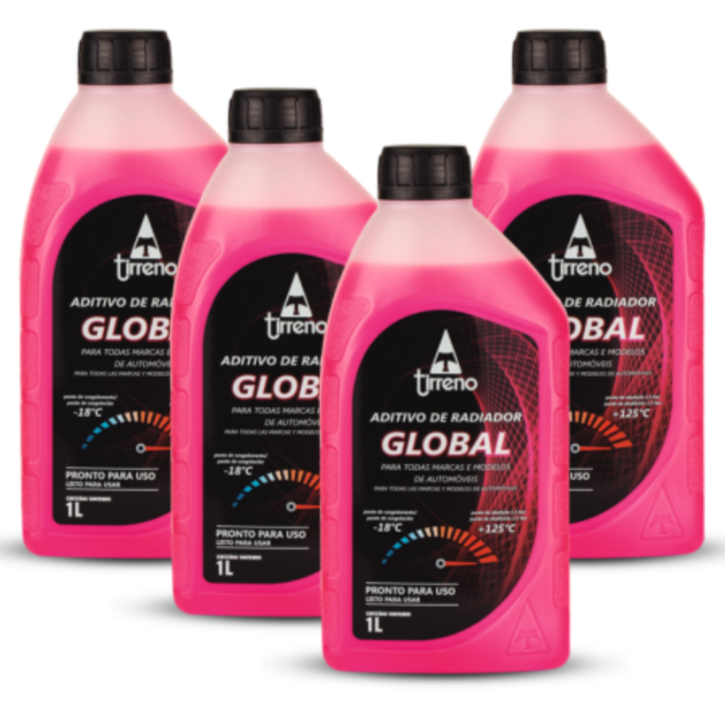 Aditivo para Radiador Tirreno Global Organico Pronto Uso Rosa em Oferta na Shopee