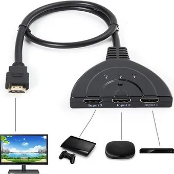 Seletor Switch Hdmi 4k 3 Em 1 3 Entradas Hdmi Para 1 Saida