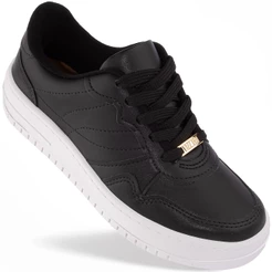 Tênis Vizzano Casual Feminino Conforto Original 1389 Preto e Branco