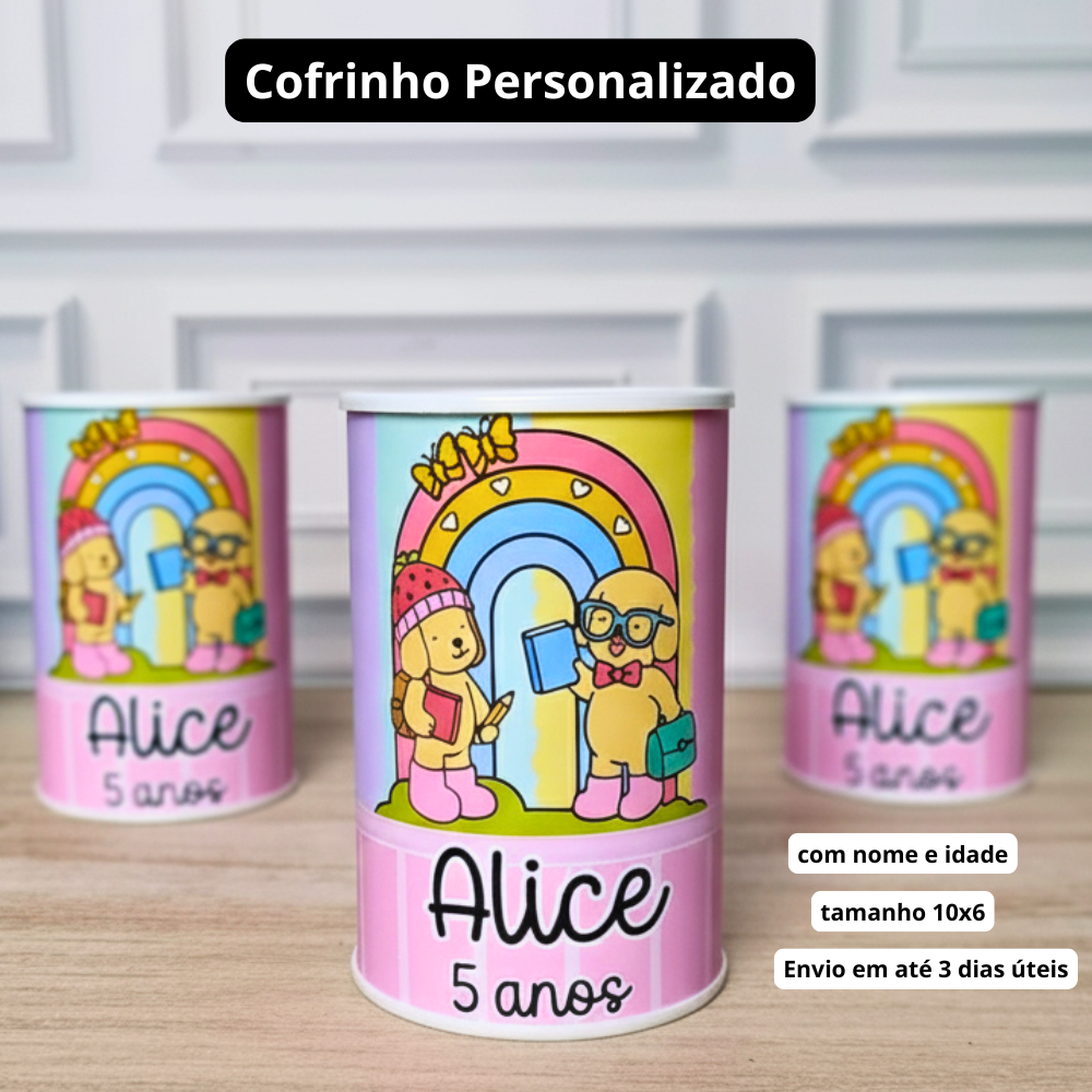 Cofrinhos Personalizados - Bob God - Lembrancinhas Aniversário Infantil - FAZEMOS EM TODOS OS TEMAS em Oferta na Shopee