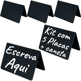 Placa Display em V Buffet Vitrine Self-service Balcão Porta Preços Restaurante Tag Estufa Kit 5 und em Oferta na Shopee