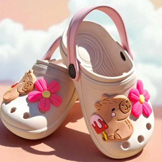 Sandalia infantil Babuche Injetado Personalizado Capivara e Flor Delicado Confortável Macio em Oferta na Shopee