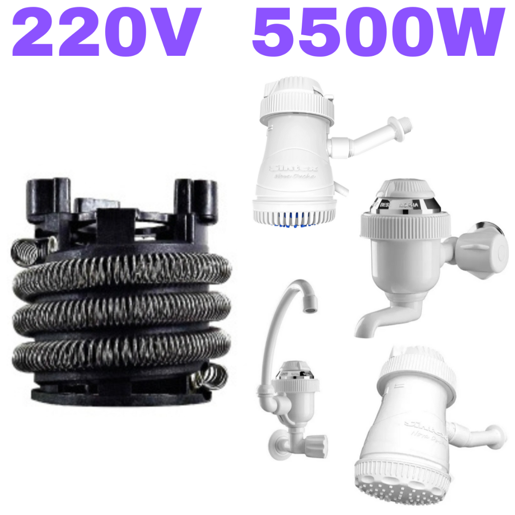 Resistência Torneira Elétrica Tradição e Nova Ducha Premium Sintex 5500w 220v