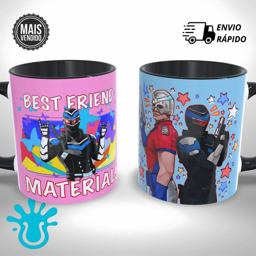 Caneca Personalizada Pacificador e Vigilante Cute Best Friend - Presente Único e Criativo