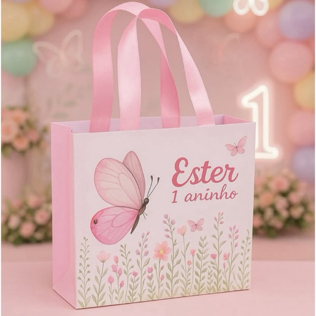 Sacolinha JARDIM DAS BORBOLETAS ENCANTADO - PEGUE E MONTE LEMBRANCINHAS FESTA INFANTIL em Oferta na Shopee