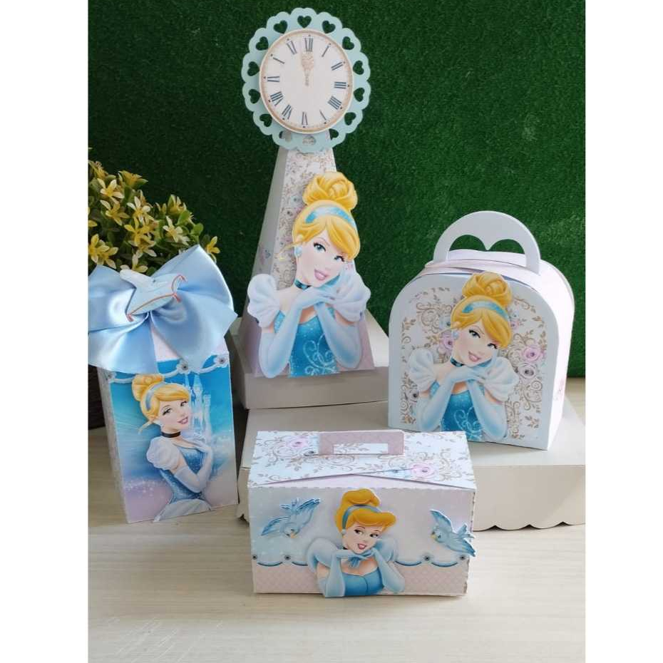 Kit Festa Personalizada Cinderela-Aniversário-lembrancinhas-PEGUE E MONTE