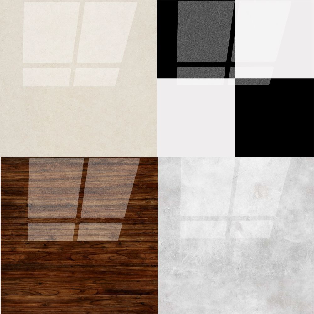 KIT 16 Peças Porcelanato adesivo Antiderrapante Fácil instalação Piso 50x50cm