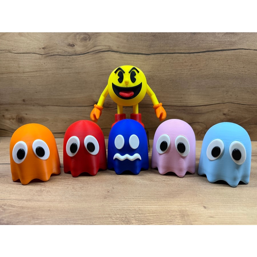 Boneco Colecionavel PAC MAN FANTASMA Figura Decorativa Action Figure Impressao 3d