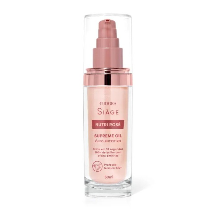 Óleo Capilar Siàge Nutri Rosé 60ml | Tratamento Capilar | Cabelos Nutridos