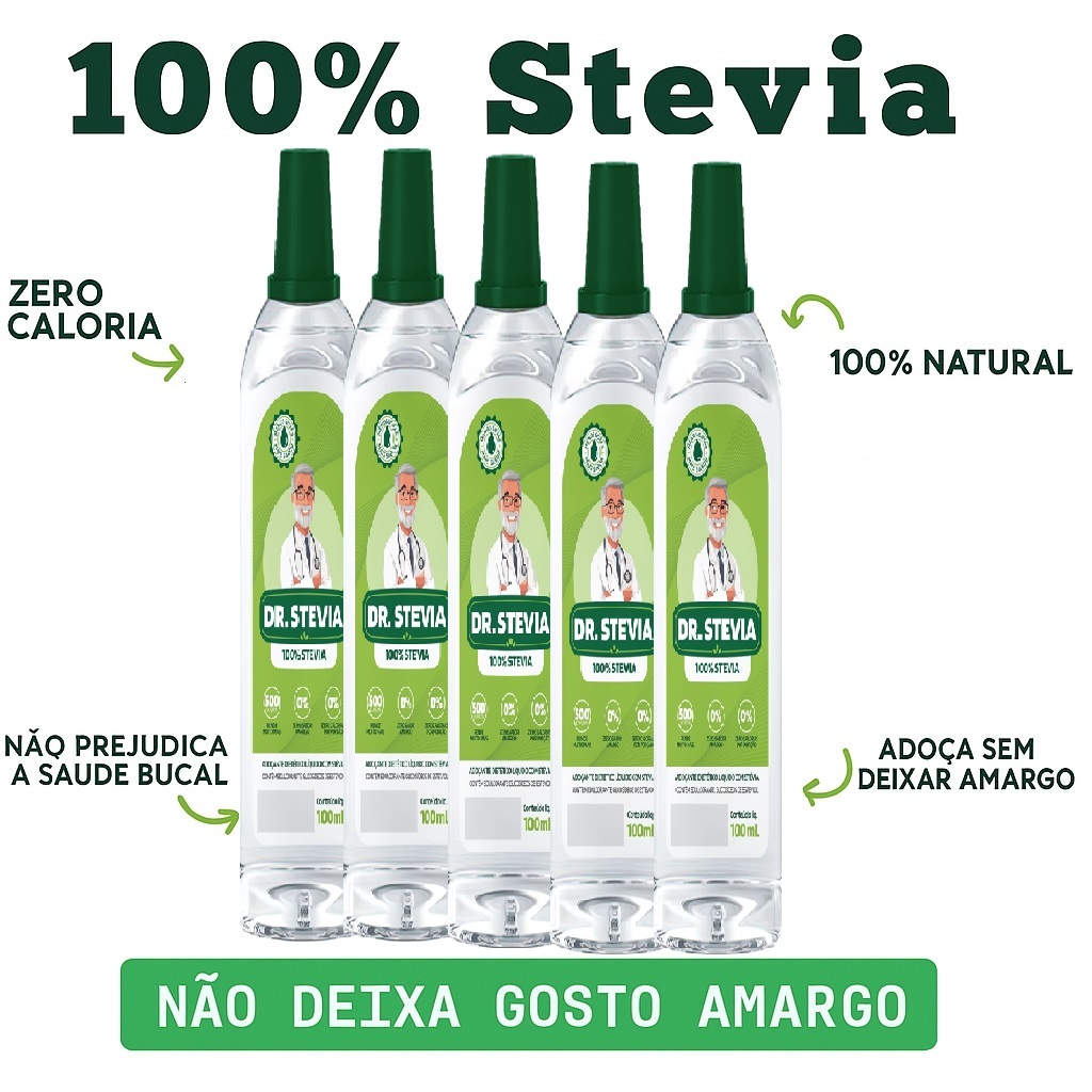Adoçante Natural Stévia Dr.Stevia Sem Amargo sem glúten