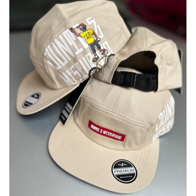 Boné Five Panel com regulagem - Boné aba reta