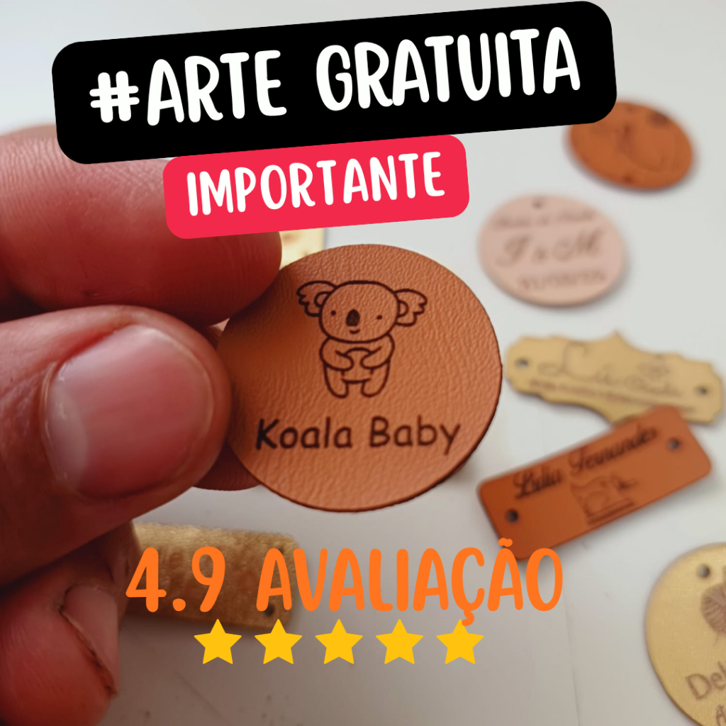 Etiqueta Personalizada em couro sintético Amigurumi Tag Personalizada Tag Personalizada