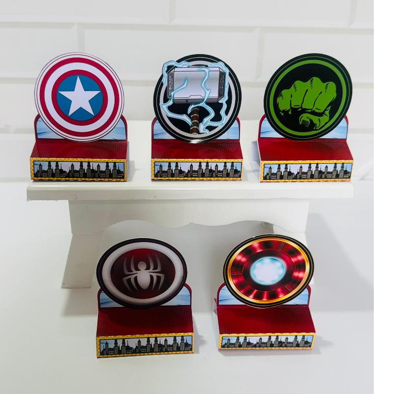 Porta Bis Duplo  Vingadores Heróis Festa Infantil Personalizada PEGUE E MONTE em Oferta na Shopee