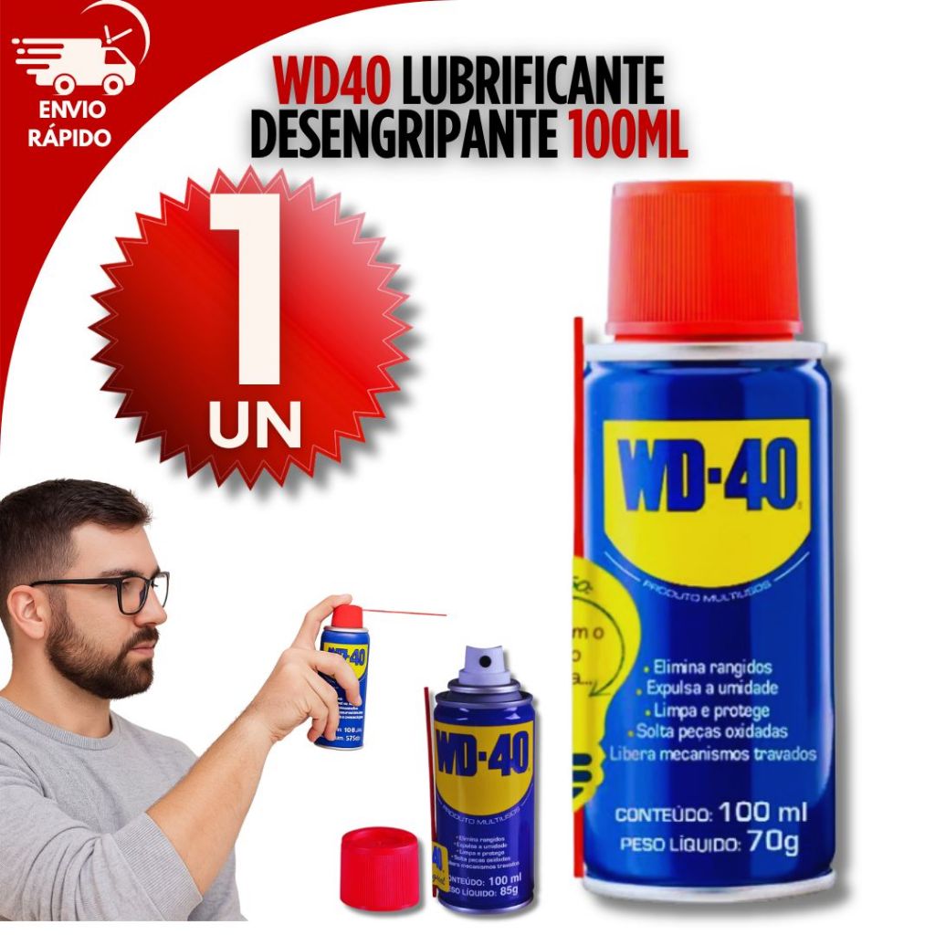 Lubrificante Wd-40 100ml Oleo Multiuso Desengripa Protege