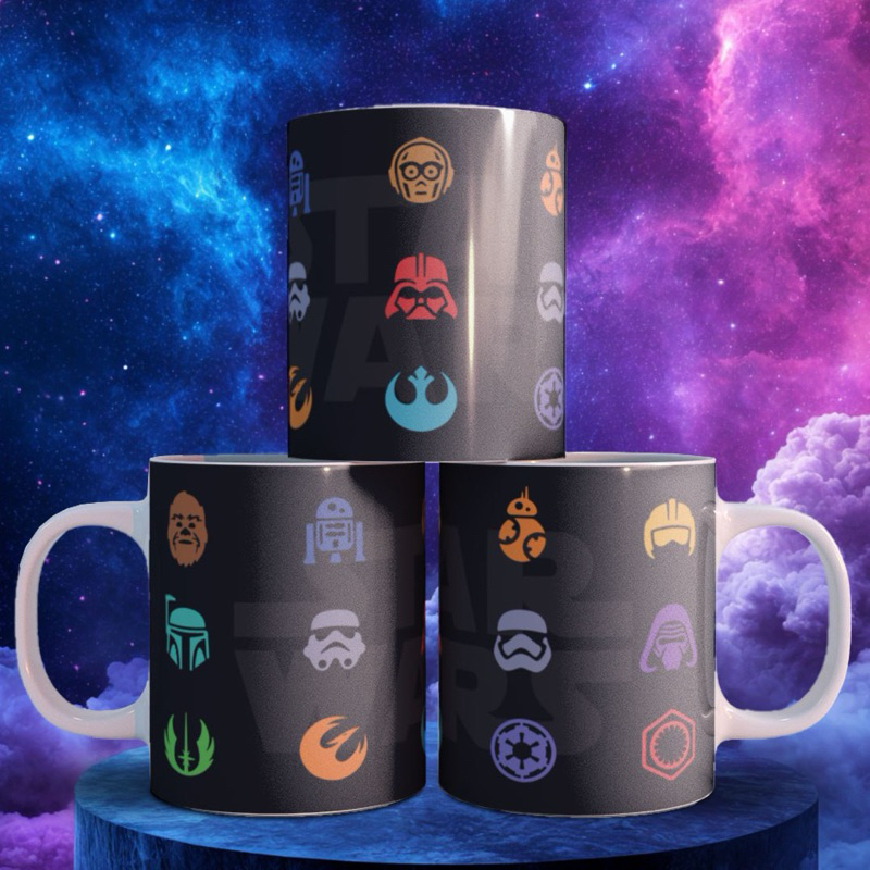 Caneca Star Wars Personalizada | Geek Nerd | Presente Criativo Arte em Gole
