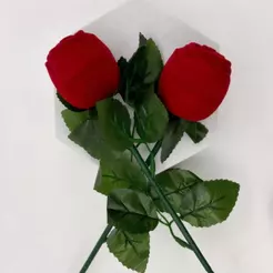 Caixa de anel de rosa simulada, caixa de joias para o dia dos namorados, adereços para proposta, presente de aniversário