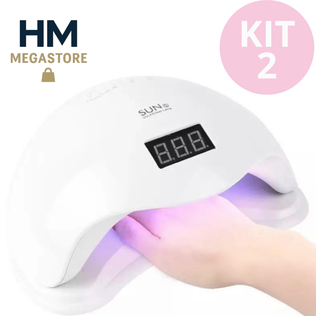 Cabine LED UV SUN 5 Digital 48W Secagem Rápida para Unhas em Gel, Acrigel e Esmaltação Profissional em Oferta na Shopee