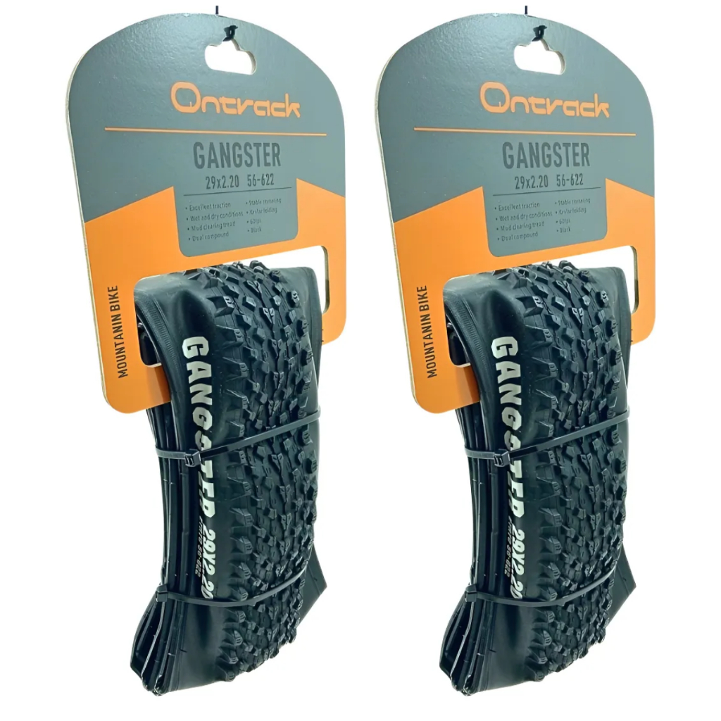 Par Pneus Bike Aro 29 X 2.20 Gangster Kevlar Tubeless Ready Mtb 60 Tpi
