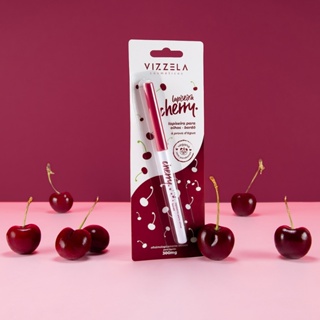 Lapiseira Delineador Olhos Cherry Bordô Retrátil À Prova D'Água Vegano Original Vizzela em Oferta na Shopee