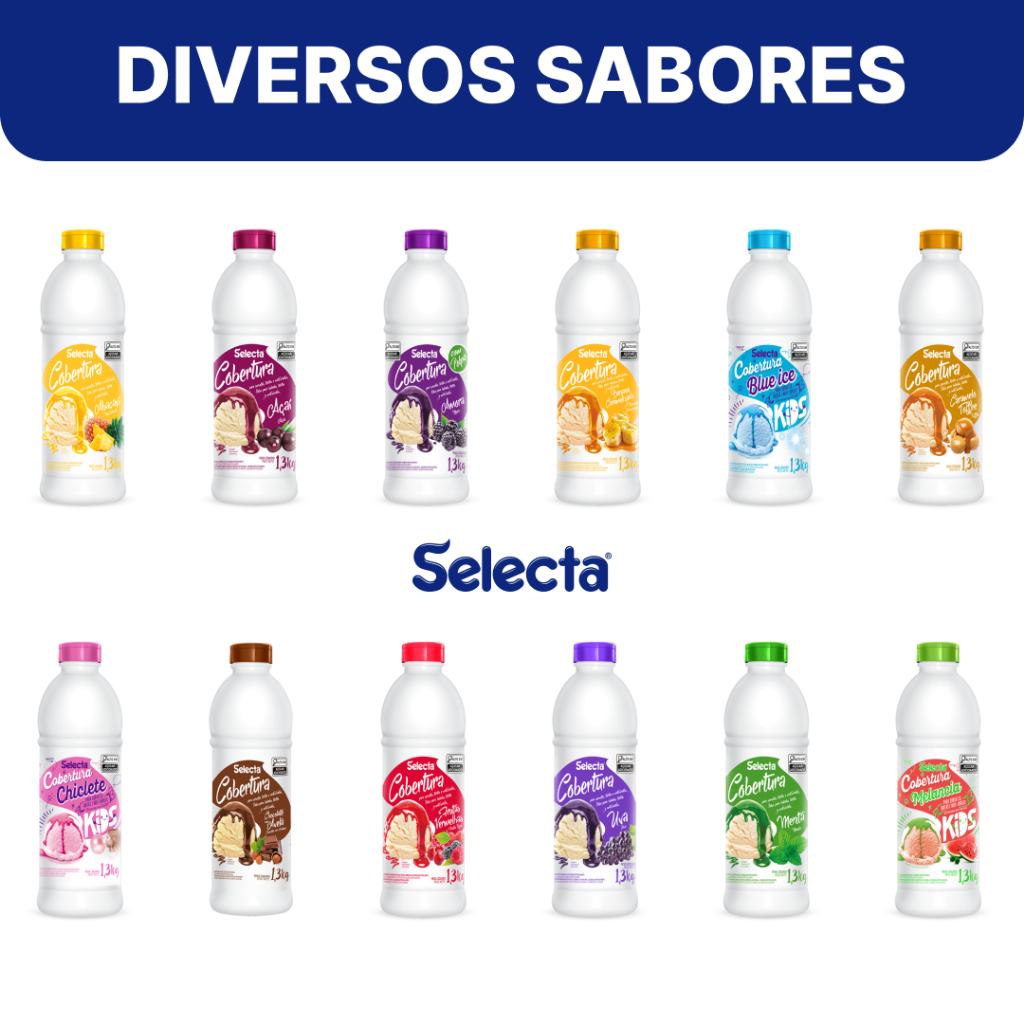 Cobertura Para Taça / Sorvete 1,3kg - Selecta em Oferta na Shopee