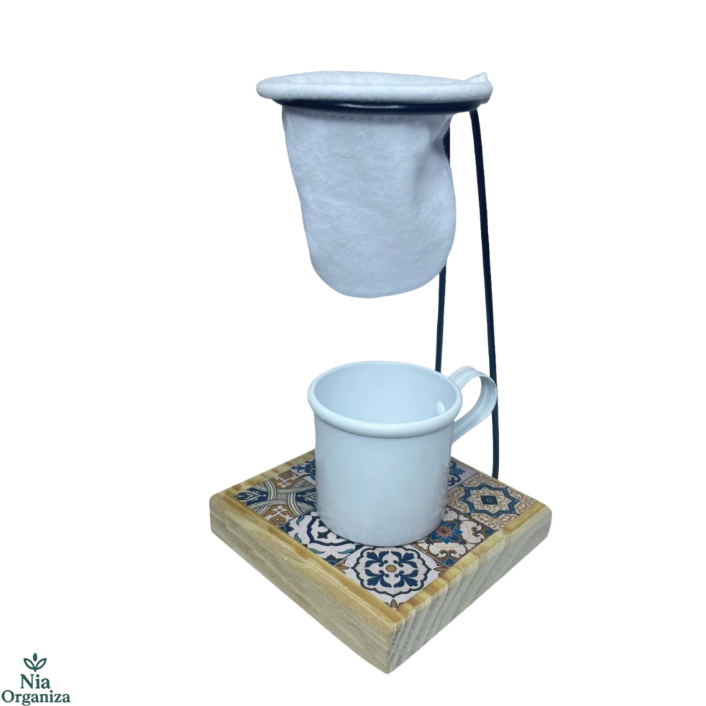 Detalhes do MINI SUPORTE PARA COADOR DE CAFE COM XICARA E REFIL