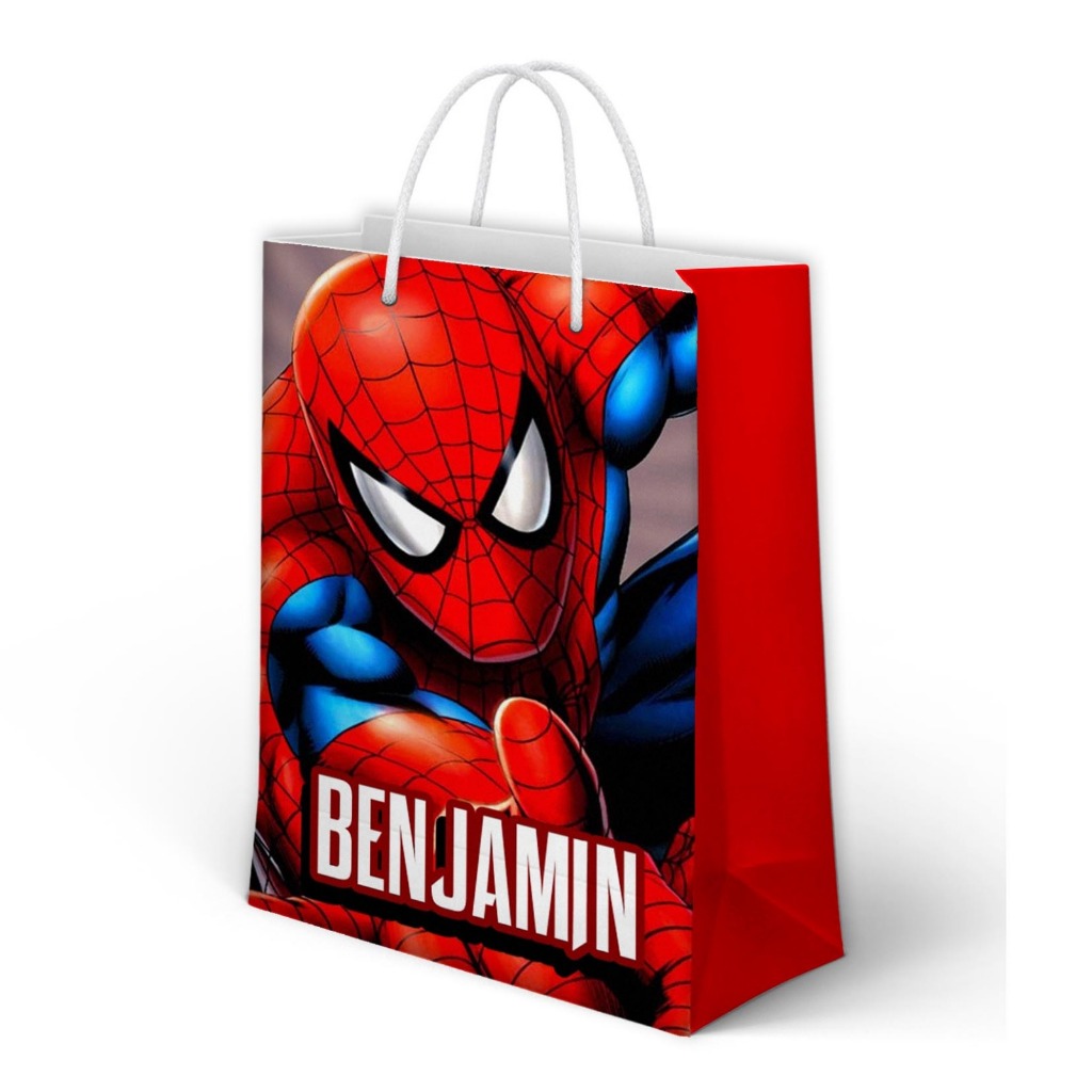 Sacolinha Homem Aranha Personalizada para Aniversário/ Lembrancinha Festa Infantil / Qualquer nome e idade