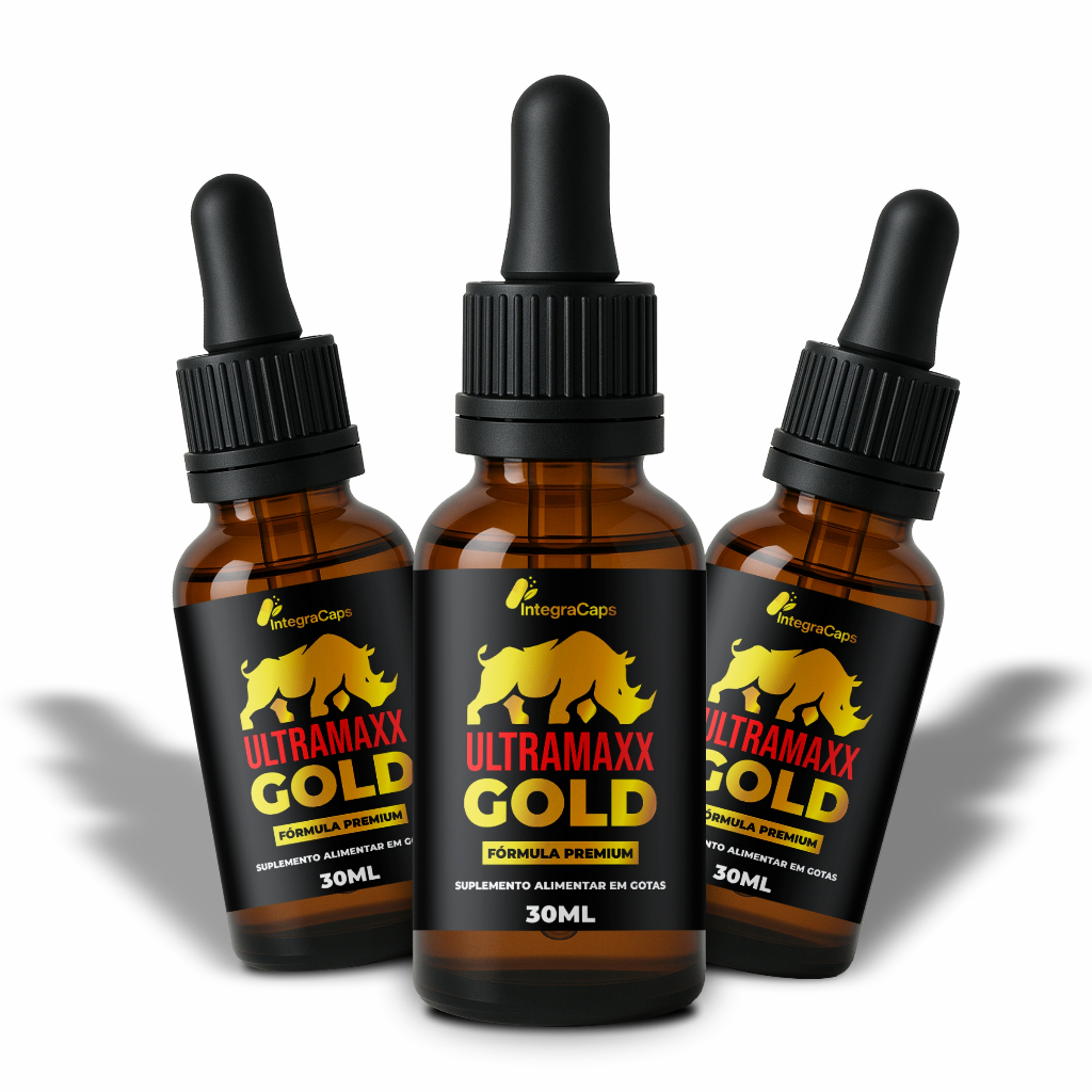 Kit 3x Ultra Maxx Gold Gotas 30ml Suplemento Para Performance Masculina Loja Oficial Ultra maxx gold