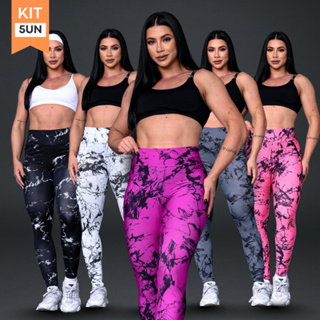 Kit 5x Legging Academia Grossa Cross Fit Treino Corrida Yoga Cós Alto Levanta Bumbum + Brinde em Oferta na Shopee
