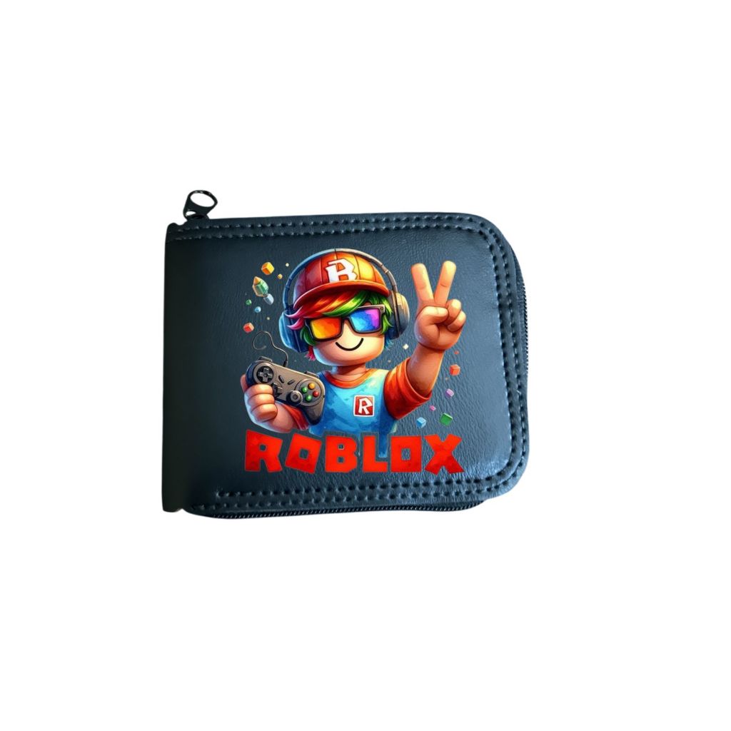 carteira infantil pequena fecho zipe Roblox